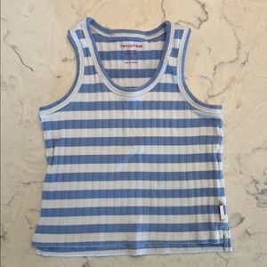 Tinycottons Unisex Blue/White Striped Tank